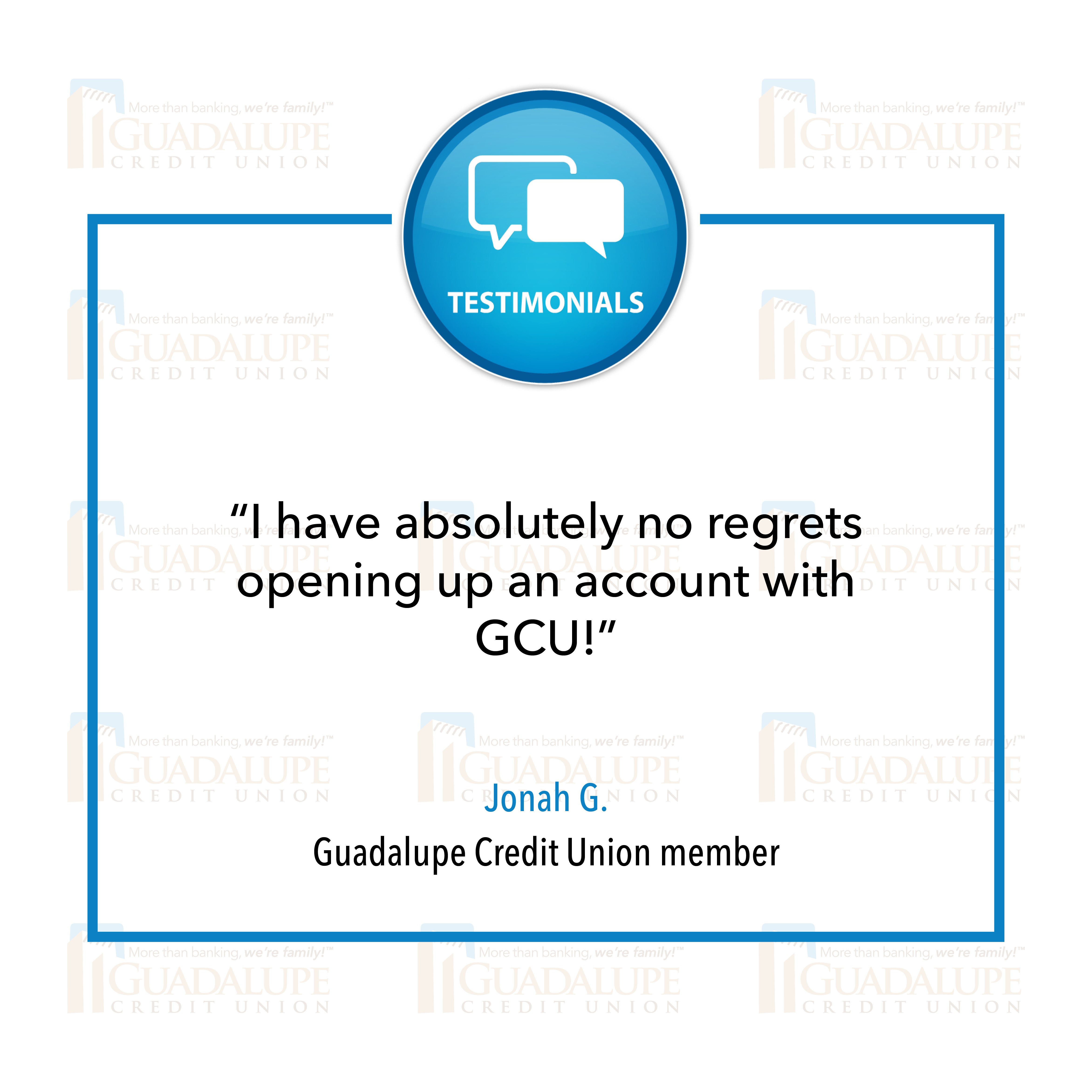 GCU Testimonial - "I have absolutely no regrets opening up an account with GCU!"